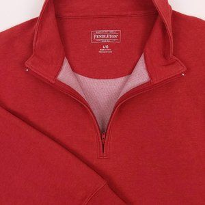 PENDLETON Men's Large Red Zip Sweater Jacket